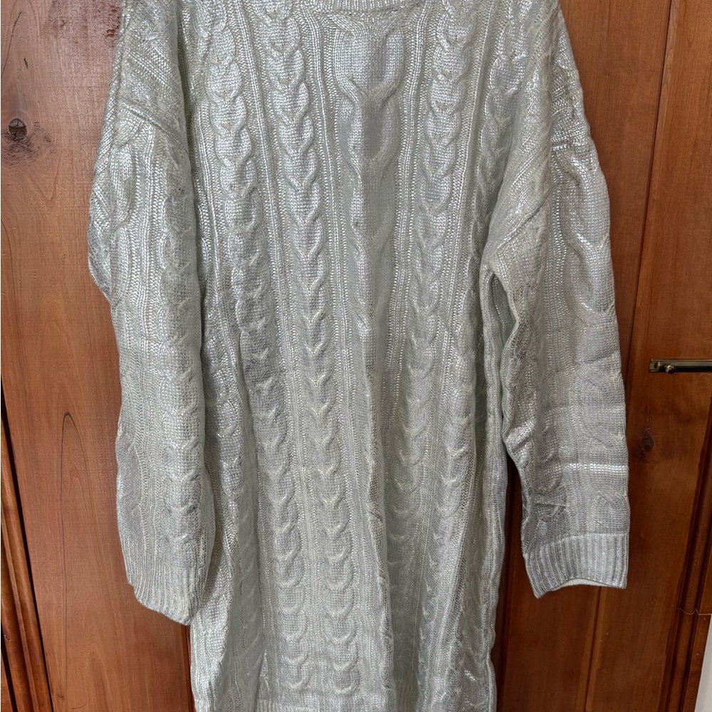 Cato Women's Metallic Knit Sweater Dress
